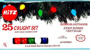 Festive holiday lights packaging design