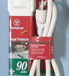 Electrical surge protector on display