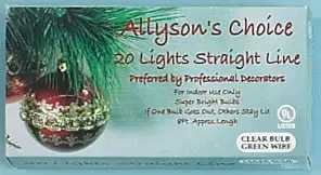 Christmas lights box with ornament decoration