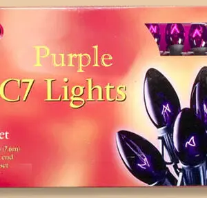 25 purple C7 lights in box