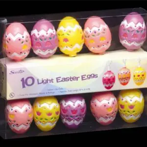 Ten bright Easter egg string lights