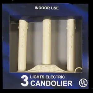 Three-light electric candolier box