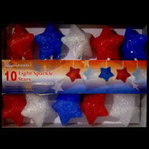 Glittery stars for festive decoration