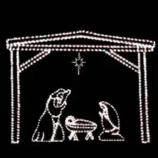 Christmas nativity light decoration