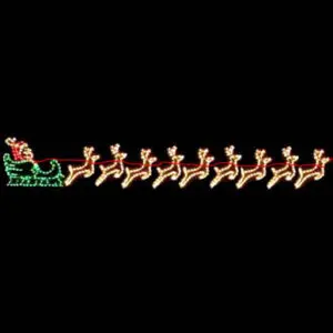 Santa's sleigh with reindeer lights