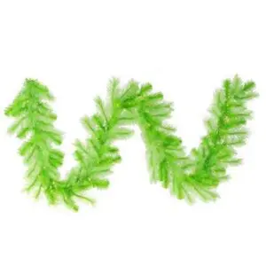 Festive green tinsel in zigzag shape.