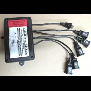 Controller box with numbered electrical connectors