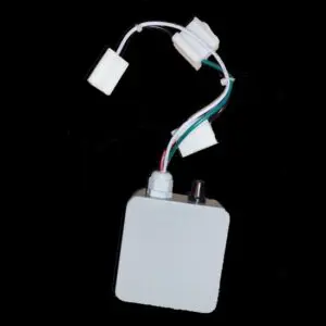 Electrical device with wires and connectors