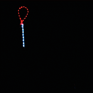 Illuminated loop with vertical line